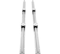 SucceBuy Jeu de rails de guidage linéaire, SBR12 1000 mm, 2 rails de guidage 39,4 pouces et 4 blocs de glissement SBR12UU, rails de guidage linéaire et jeu de roulements pour fraiseuses CNC