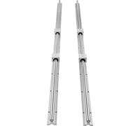 SucceBuy Jeu de rails de guidage linéaire, SBR20 1500 mm, 2 rails et 4 blocs de glissement, jeu de rails linéaires et de paliers pour fraiseuses CNC, machines automatiques de bricolage