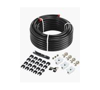 SucceBuy Kit Conduite de Compresseur d'Air 30.48m x 19.05mm PEHD-Aluminium 200 PSI Noir
