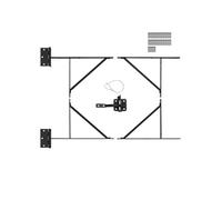 SucceBuy Kit de Construction de Portail 30,5x19,5x3,8cm Installation Facile Noir Fer