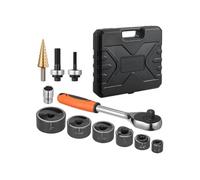 SucceBuy Kit de Perforation à Cliquets Avec 6 Poinçons 1,27 à 5,08cm Robuste et Durable