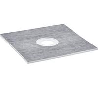 SucceBuy Kit de seuil de douche 914 x 914 mm, kit léger de receveur de douche EPS avec écoulement central de 160 mm, y compris 2 chiffons étanches pour l'installation dans la salle de bains