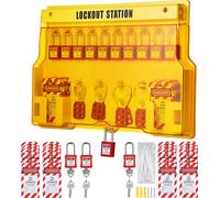 SucceBuy Kit de tagout de verrouillage 58 pièces, outils LOTO pour la sécurité électrique, cadenas, moraillons, pendentifs, serre-câbles, sécurité pour l'industrie et les machines