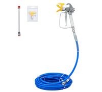 SucceBuy Kit de tuyau de pulvérisation de peinture sans air 50 pieds 3600 psi Tube de fibre haute pression poteau de tige de 8 pouces comprenant 517 pointe et protection de pointe 50ft