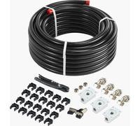 SucceBuy Kit de tuyauterie de compresseur d'air, 100 pieds x 3/4 pouces Système de tuyauterie d'air comprimé en aluminium PEHD, anti-fuite, résistant à la pression et facile à installer, noir