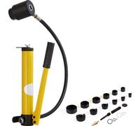 SucceBuy Kit d'emporte-pièce hydraulique de 10 tonnes, coupe-tubes 1/2" à 2", 6 matrices, outils pour chasser la tôle pour aluminium, acier inoxydable, plastique