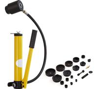 SucceBuy Kit d'emporte-pièce hydraulique de 15 tonnes, kit de découpe de trous de tuyaux de 1/2" à 4", kit d'outils KO avec 10 emporte-pièces, idéal pour l'aluminium, le laiton, l'acier inoxydable, la