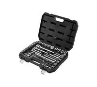 SucceBuy Jeu de clés à douilles 86 pièces, entraînement 9,5/6,4/12,7 mm, outils métriques et SAE, jeu de clés à cliquet avec accessoires et coffret de rangement robuste, fabriqué en acier allié CR-V