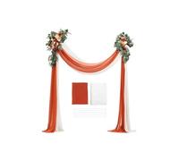 SucceBuy Kit Fleurs Artificielles Pour Arche de Mariage 4 Pièces Evénements Orange Blanc