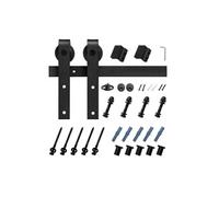 SucceBuy Kit Quincaillerie Porte Grange Coulissante Rail Simple 150cm Pour Portes 76,2cm