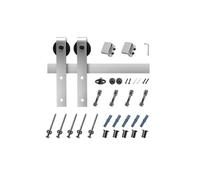 SucceBuy Kit Quincaillerie Porte Grange Coulissante Rouleau Brossé Capacité 150kg 200cm