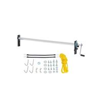 SucceBuy Kit Rouleau de Bâche à Manivelle Aluminium Réglable 1.6-2.6m Argent WBS008