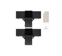 SucceBuy Kit Supports de Pergola 2 Supports d'Angle à 4 Voies Base de Poutres Durabilité