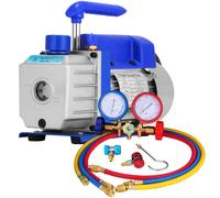 SucceBuy Kits de pompe à vide réfrigérant 1,8 CFM - 4,8 CFM HVAC 1/3HP 1/4 HP avec jauge de collecteur pour climatisation domestique