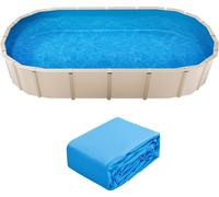SucceBuy Liner de piscine ovale 16,4x9,8 ft Unibead Liner vinyle 47in mur
