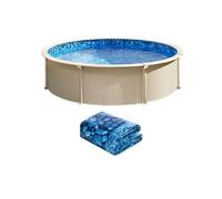 SucceBuy Poolliner rond, chevauchement de 24 pieds, Vinylliner, mur de 54 pouces