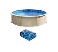SucceBuy Liner Piscine Ronde 244x147cm Rétention d'Eau Installation Et Entretien Faciles