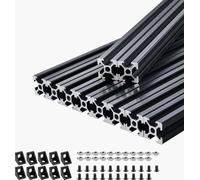SucceBuy Lot de 10 profilés aluminium de 1000 mm 2020 Rail de guidage linéaire