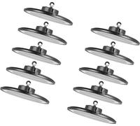 SucceBuy Lot de 10 projecteurs LED pour halls, 200 W, 5000 K, 30000 lm, design UFO, IP65 étanche, 100-277 V large tension, adapté aux entrepôts, ateliers, usines, gymnases, garages et granges