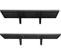SucceBuy Lot de 2 étagères de garage 1219 x 503 x 200 mm Rangement pour outils 127 kg par niveau Support mural 1219 x 503 mm Surface de rangement Étagère métallique pour organiser vos outils