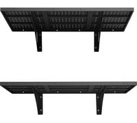 SucceBuy Lot de 2 étagères de garage 914 x 615 x 225 mm Rangement pour outils 127 kg par niveau Support mural 914 x 615 mm Surface de rangement Étagère métallique Organisateur d'outils pour montage mu
