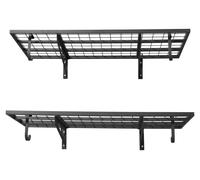 SucceBuy - Lot de 2 étagères de garage, dimensions 1219 x 620 x 210 mm, pour le rangement d'outils. Capacité de charge de 113 kg par étagère. Supports muraux pour outils. Étagères en métal pour atelie
