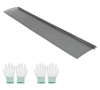 SucceBuy, lot de 40 protections de gouttière de 152,4 mm, filet anti-feuilles en acier thermolaqué, découpable, d'une longueur totale de 36,58 m, grille de protection avec des mailles de 6 mm pour toi