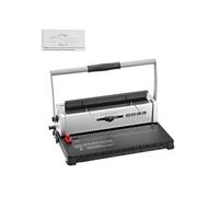 SucceBuy Machine à relier manuelle à spirales, relieuse 34 trous pour 120 feuilles, reliure perforée avec dos de reliure réglable 3/16" - 9/16", idéale pour le format lettre, A4, A5