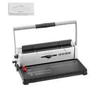 SucceBuy Machine à relier en spirale à bobine, fabricant de livres manuel, reliure à 34 trous, reliure à poinçonner de 120 feuilles avec colonne vertébrale de liaison à bobine réglable Manual 34inch