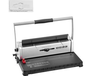 SucceBuy Machine à relier manuelle à spirales, relieuse 34 trous pour 120 feuilles, reliure perforée avec dos de reliure réglable 3/16" - 9/16", idéale pour le format lettre, A4, A5