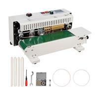 SucceBuy Machine de cachetage de bande de sac horizontal Machine de scellage de bande continue en acier au carbone pour films de sacs en plastique de 0,02 à 0,8 mm 600W