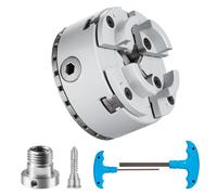 SucceBuy Mandrin de tour à métaux à 4 mâchoires de 2,75" ou 3,75" de diamètre, accessoires de machine de tournage, outil auto-centrant pour l'usinage de précision 2.75 inch