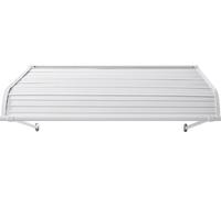 SucceBuy Marquise de fenêtre 121,9x106,6x51cm, auvent de porte en aluminium léger et robuste, abri pour protéger de la pluie, de la neige et de la lumière du soleil, idéal pour portes, entrées, fenêtr