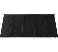 SucceBuy Marquise de fenêtre 143x61x61 cm, auvent de porte avec cadre en acier robuste en forme de triangle, protection idéale contre la pluie, la neige et le soleil pour les entrées, les fenêtres, le