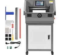 SucceBuy Massicot électrique avec largeur de coupe 457 mm, profondeur de coupe 58 mm, guillotine puissante avec fonction infrarouge et lame de rechange, 1000 W