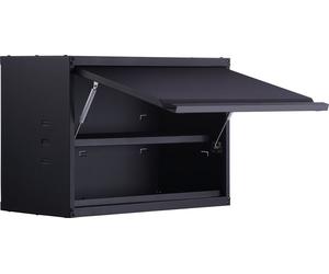 SucceBuy Metal Storage Cabinet, capacité de charge de 120lbs par étagère, 20'' de hauteur montage mural armoire garage en acier peint par poudrage avec étagère réglable, appuyez=