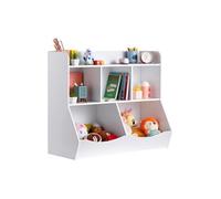 SucceBuy Meuble de Rangement 3 Niveaux 5 Cases Avec Des Bords Arrondis Pour Enfants