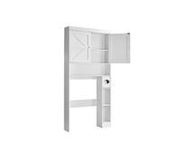 SucceBuy Meuble de Rangement WC 81,5x19,5x171,3cm Capacité 30kg Style Moderne et Epuré