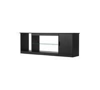 SucceBuy Meuble TV Capacité 39,92kg Bande Lumineuse 70cm Pour Salle Multimédia