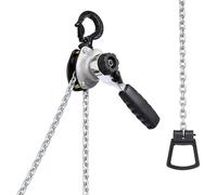 SucceBuy Mini palan à levier avec capacité de charge de 1/2T, palan manuel à chaîne, course de 1,5 m, chaîne robuste en alliage d'acier G80 et frein mécanique à double cliquet, palan à chaîne avec cro