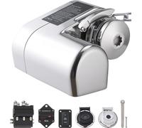 SucceBuy Moulinet de pêche électrique, 12 V DC 600 W, adapté aux chaînes de 1/4 de pouce et aux cordes en nylon de 9/16-5/8 de pouce, force de traction maximale de 260 kg, fabriqué en acier inoxydable