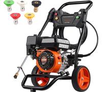 SucceBuy Nettoyeur à gaz, 3400 PSI 2.6 GPM 10L/min, avec 5 jeux de buses,Le nettoyeur à gaz fournit 3400 PSI et un débit de 10 L/min