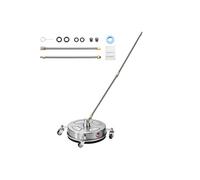 SucceBuy Nettoyeur de Surface Pour Nettoyeur Haute Pression 32,5cm Acier Inox Sur Roue