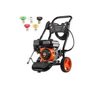 SucceBuy Nettoyeur haute pression à gaz, 3950 PSI 10 l/min, 2,6 GPM, pompe en cuivre, set de 5 buses