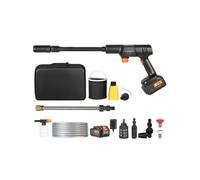 SucceBuy Cordless Pressure Washer, 652-PSI 1.0 GPM Portable Power Cleaner, Handheld High-Pressure Car Washer Gun avec batterie 4.0Ah & chargeur, 6-in-1 Nozzle, pour Home & Floor Cleaning