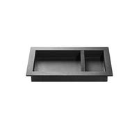 SucceBuy Niche de Douche Encastrable Murale 10,16x40,64x71,12cm Double Couche Noir