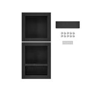 SucceBuy Niche De Douche Encastrée 40,64x40,64cm & 40,6x50,8cm Plastique XPS Coin Carrés