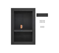 SucceBuy Niche De Douche Encastrée 60,96x40,64x10cm en Plastique XPS Double Etagère