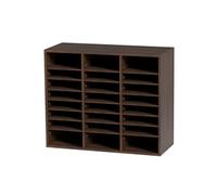 SucceBuy Organisateur De Bureau En Bois 74x30,5x62cm 24 Compartiments Capacité 10kg