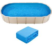 SucceBuy Oval Pool Liner 22 x 12,3 pieds de chevauchement style 52 en hauteur de paroi